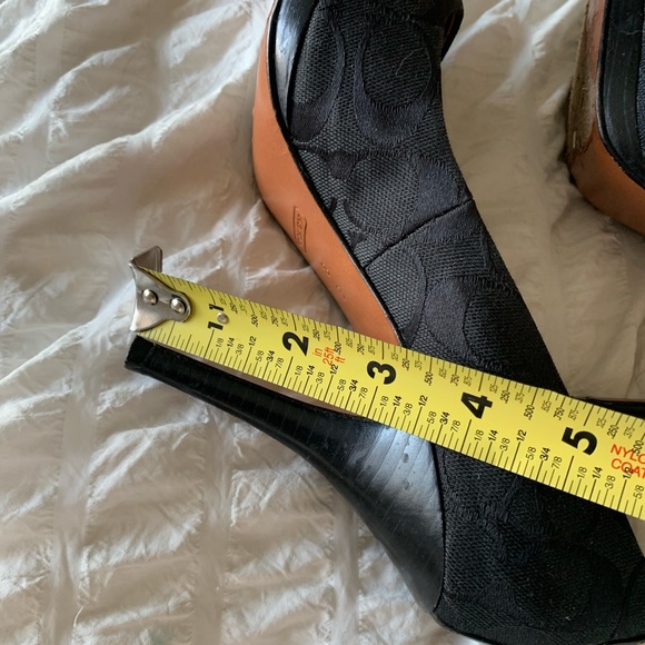 Coach black monogram high heels size 8 - Picture 11 of 16